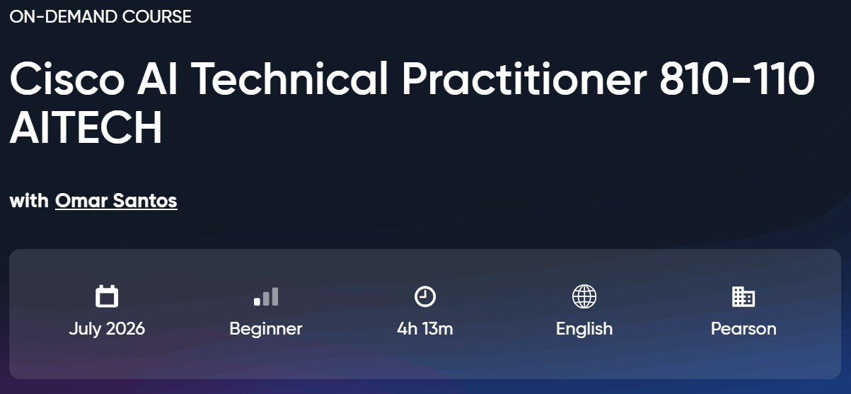 Cisco AI Technical Practitioner 810-110 AITECH