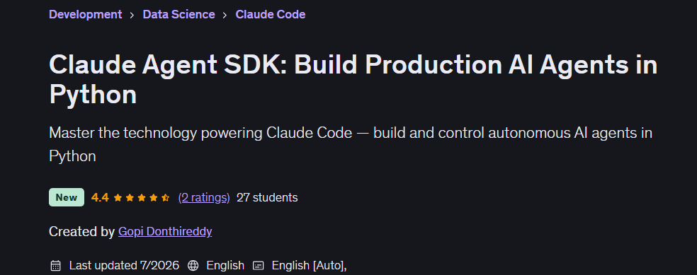 Claude Agent SDK: Build Production AI Agents in Python