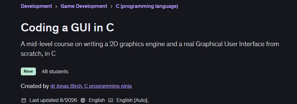 Coding a GUI in C