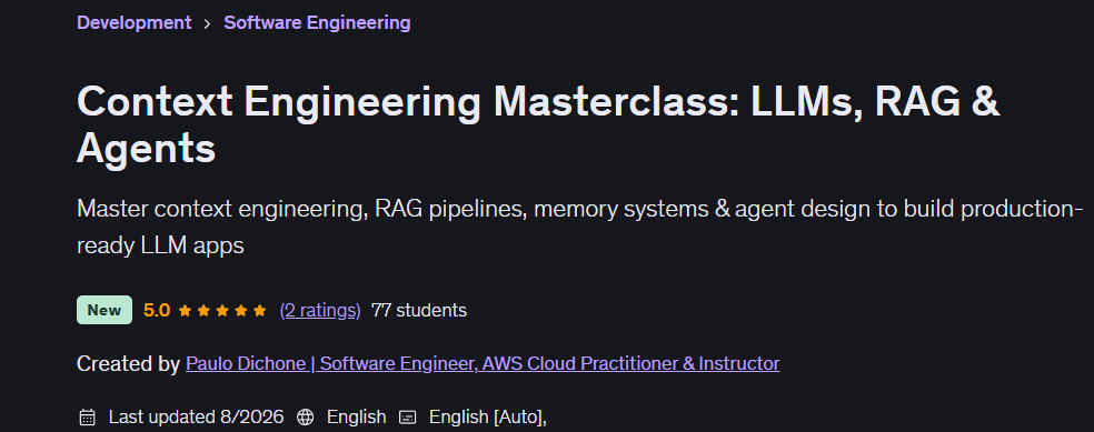 Context Engineering Masterclass: LLMs, RAG & Agents