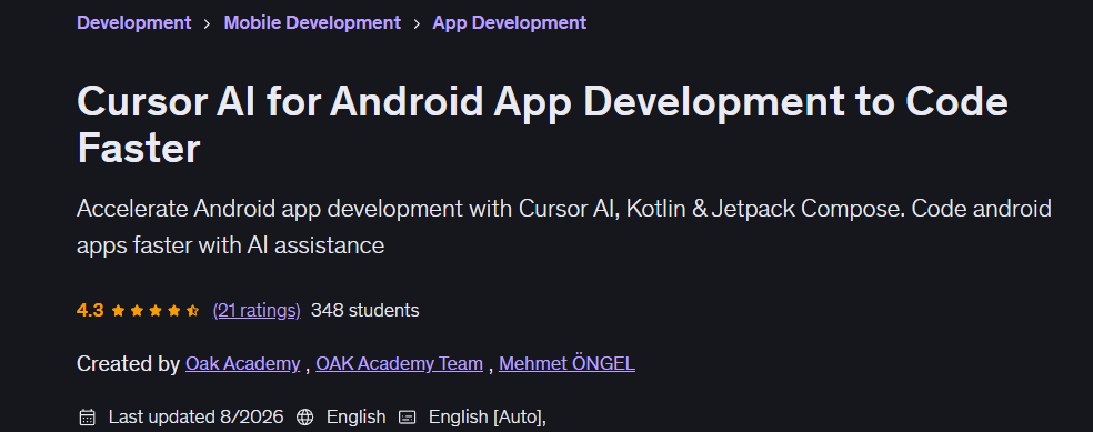 Cursor AI for Android App Development to Code Faster