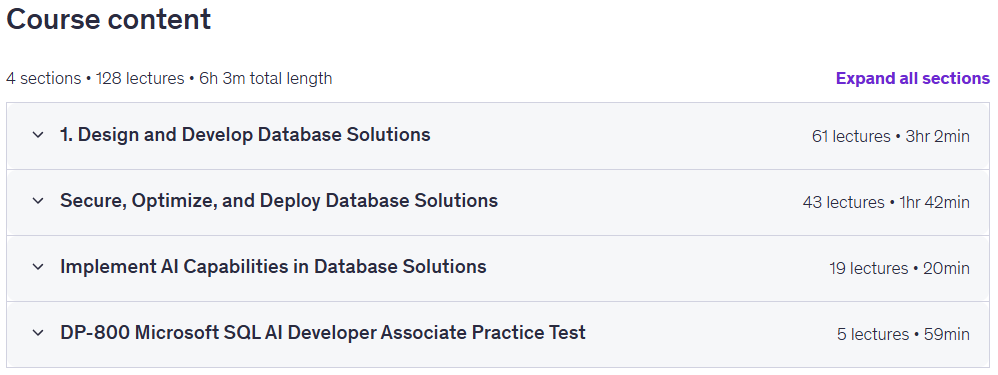 DP-800 Microsoft SQL AI Developer Associate Course 