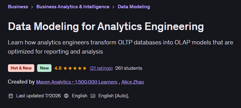 Data Modeling for Analytics Engineering 