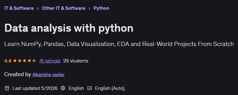 Data analysis with python