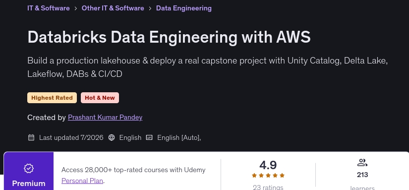 Databricks Data Engineering with AWS