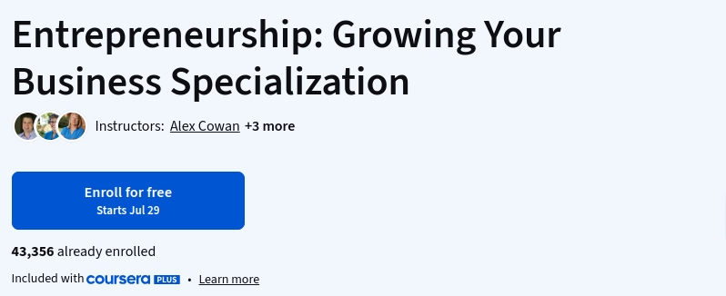 Entrepreneurship_ Growing Your Business Specialization