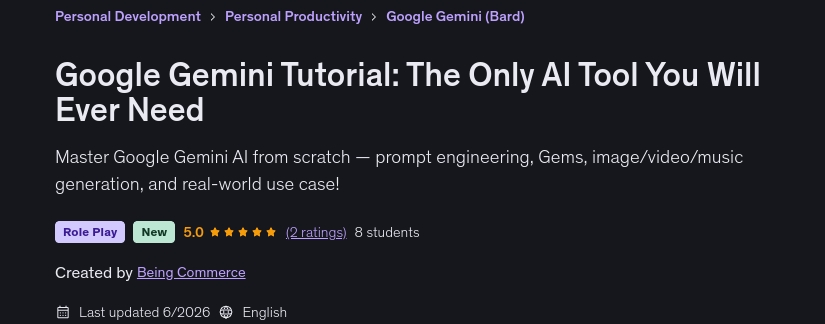 Google Gemini Tutorial_ The Only AI Tool You Will Ever Need