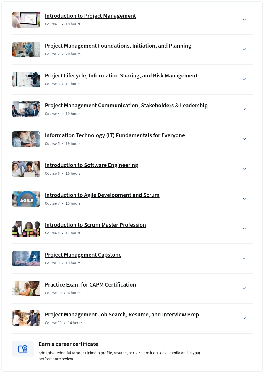IBM IT Project Manager Professional Certificate