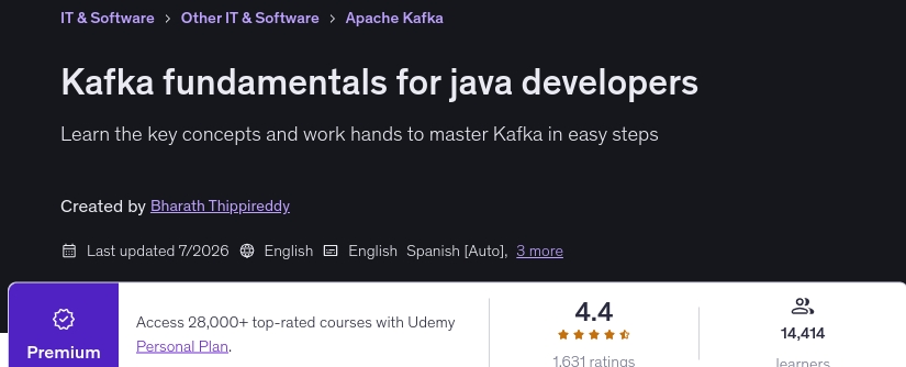 Kafka fundamentals for java developers