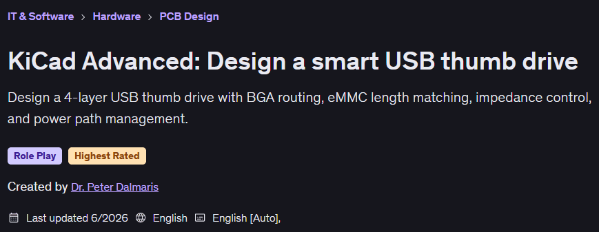 KiCad Advanced: Design a smart USB thumb drive