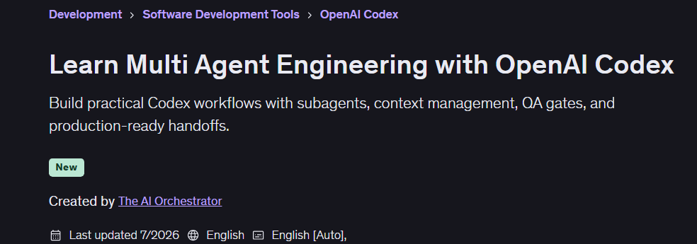 Learn Multi Agent Engineering with OpenAI Codex