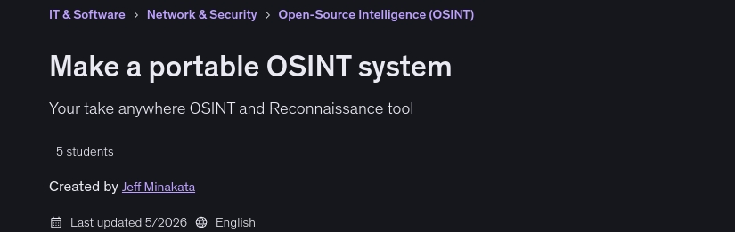 Make a portable OSINT system