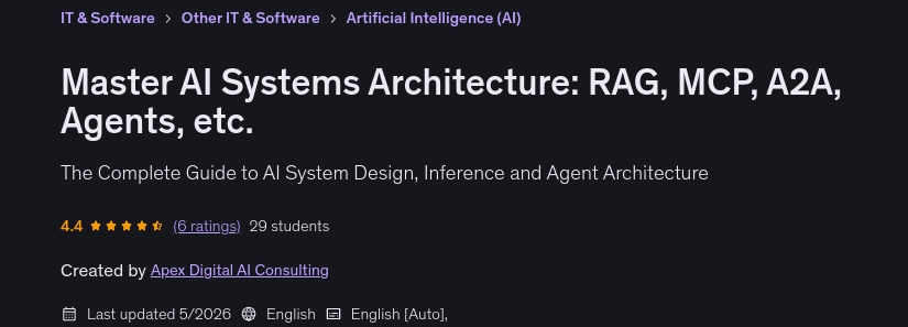 Master AI Systems Architecture_ RAG, MCP, A2A, Agents, etc.