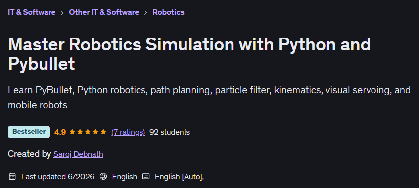 Master Robotics Simulation with Python and Pybullet