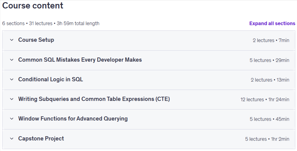 Mastering Advanced SQL