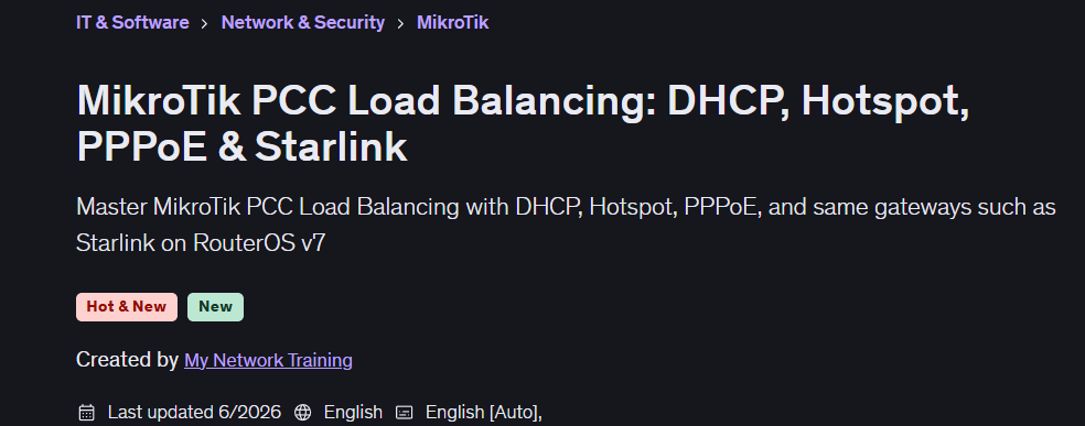 MikroTik PCC Load Balancing: DHCP, Hotspot, PPPoE & Starlink