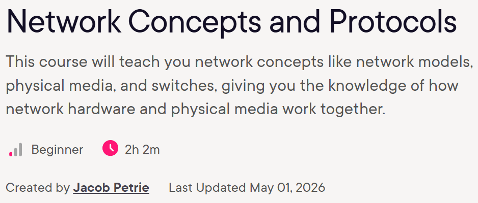 Network Concepts and Protocols