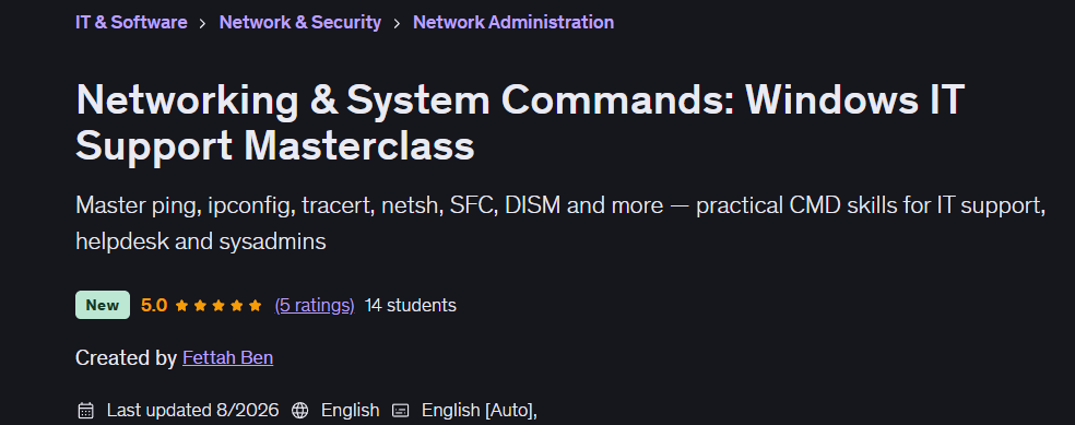 Networking & System Commands: Windows IT Support Masterclass