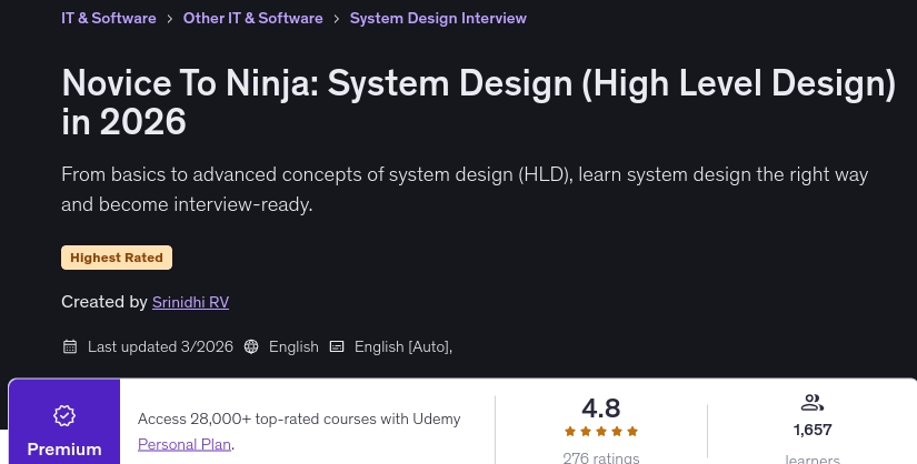 Novice To Ninja_ System Design (High Level Design) in 2026