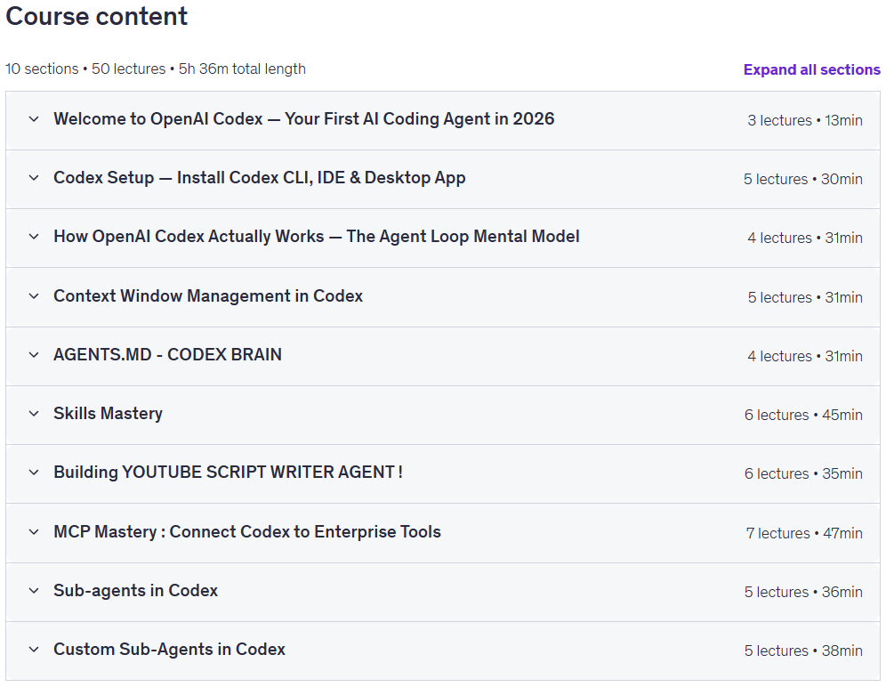  OpenAI Codex 2026: MCP , SKills , SubAgents , Hooks BootCamp