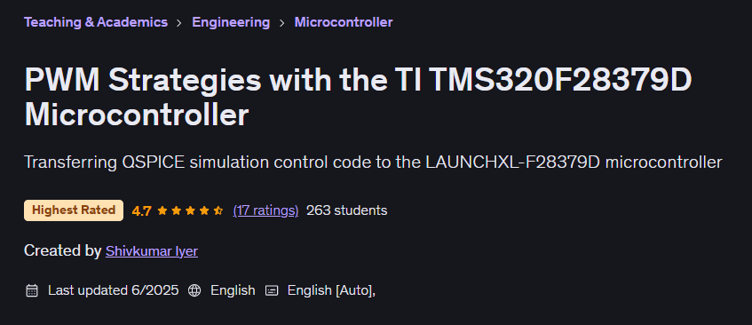 PWM Strategies with the TI TMS320F28379D Microcontroller