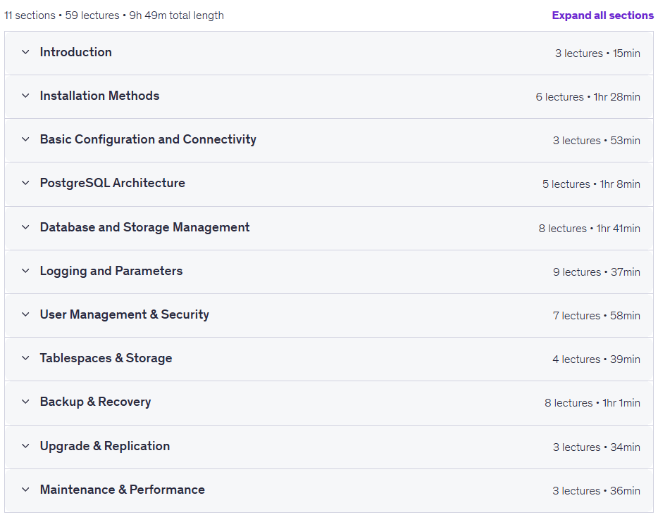 PostgreSQL Database Administration (DBA) Masterclass