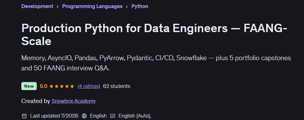 Production Python for Data Engineers — FAANG-Scale