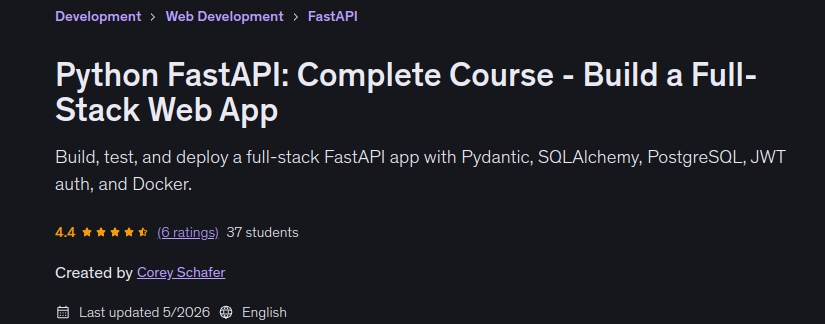 Python FastAPI_ Complete Course - Build a Full-Stack Web App