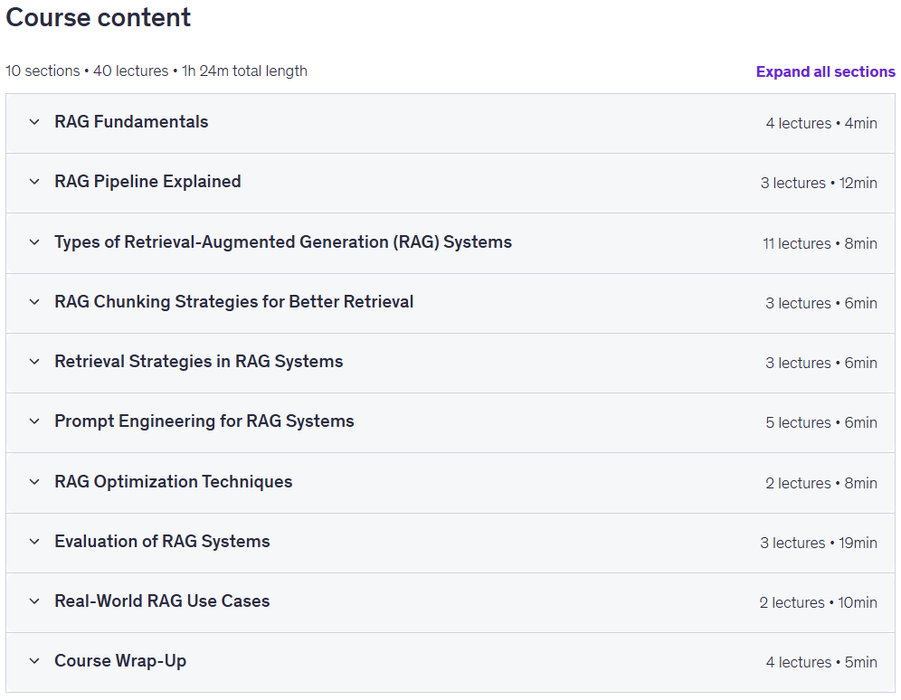 RAG Foundation Course: End-to-End Generative AI Basics