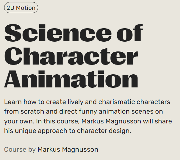 Science of Character Animation