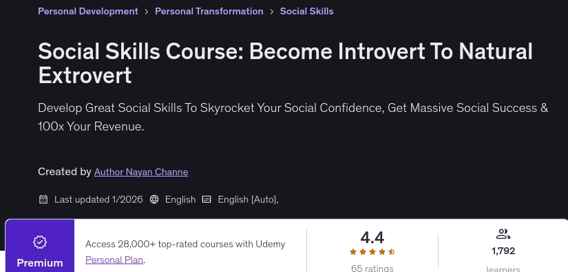 Social Skills Course_ Become Introvert To Natural Extrovert