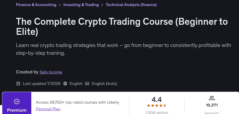 The Complete Crypto Trading Course (Beginner to Elite)
