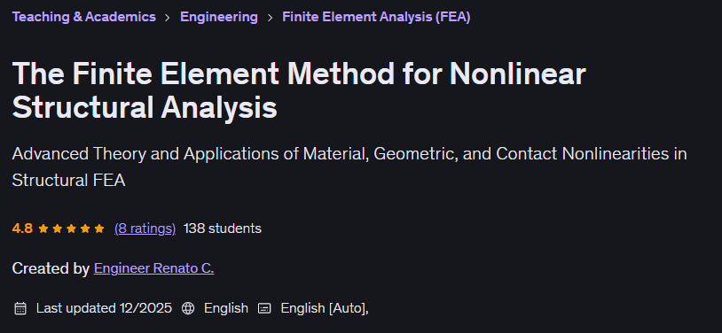 The Finite Element Method for Nonlinear Structural Analysis