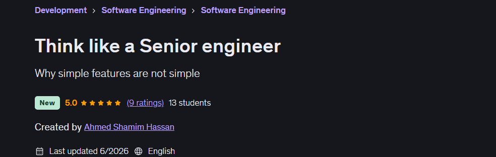 Think like a Senior engineer