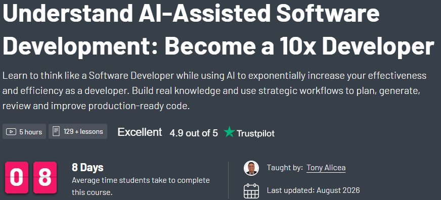 Understand AI-Assisted Software Development: Become a 10x Developer