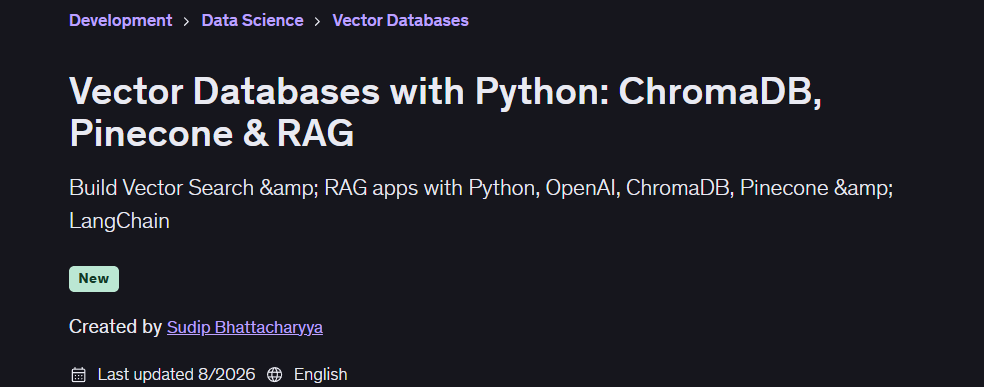 Vector Databases with Python: ChromaDB, Pinecone & RAG