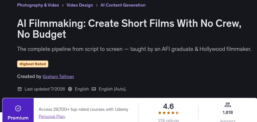 AI Filmmaking_ Create Short Films With No Crew, No Budget