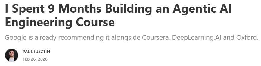 Agentic AI Engineering Course