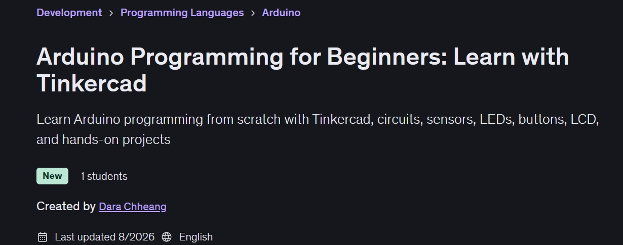 Arduino Programming for Beginners: Learn with Tinkercad