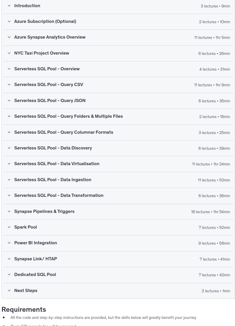 Azure Synapse Analytics For Data Engineers -Hands On Project