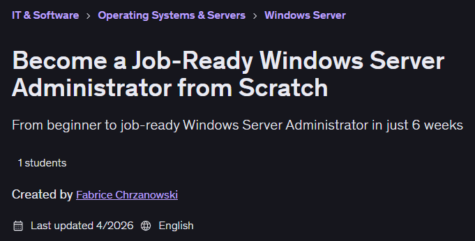 Become a Job-Ready Windows Server Administrator from Scratch