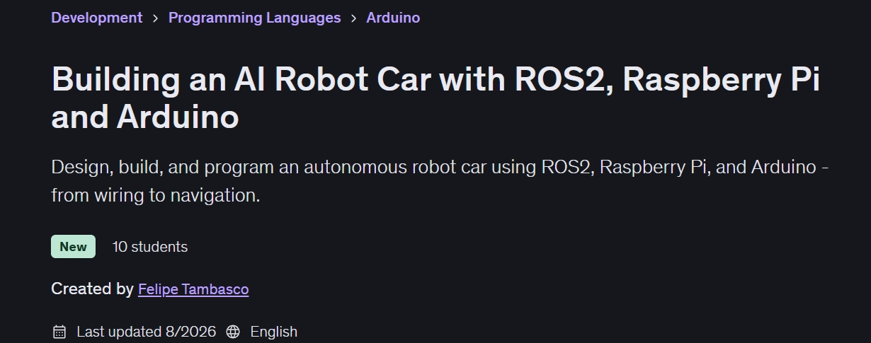 Building an AI Robot Car with ROS2 Raspberry Pi and Arduino