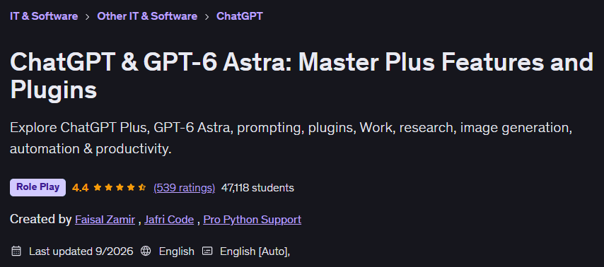 ChatGPT & GPT-6 Astra: Master Plus Features and Plugins