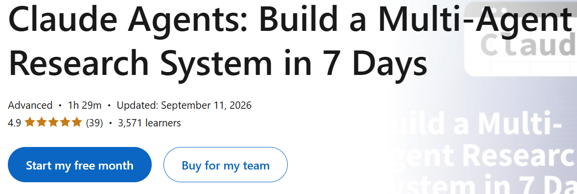 Claude Agents: Build a Multi-Agent Research System in 7 Days