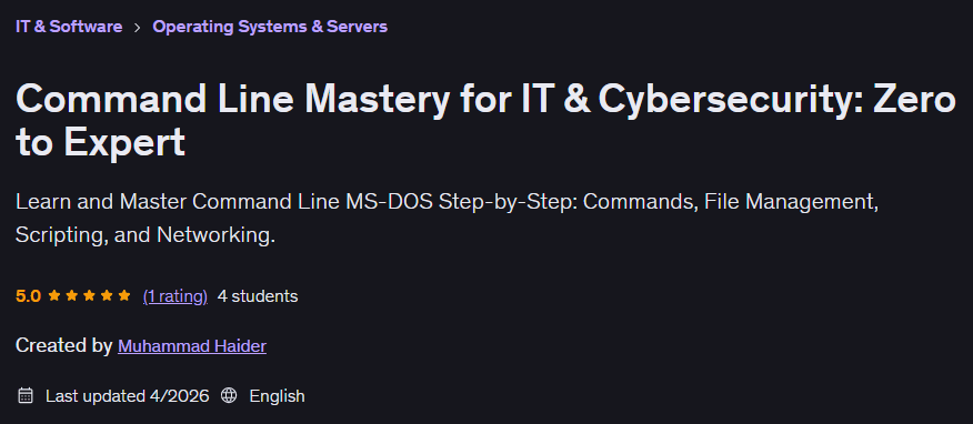 Command Line Mastery for IT & Cybersecurity: Zero to Expert