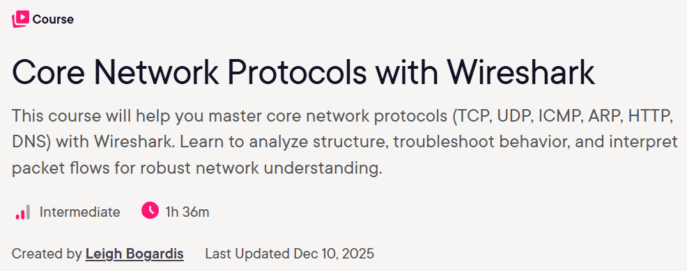 Core Network Protocols with Wireshark