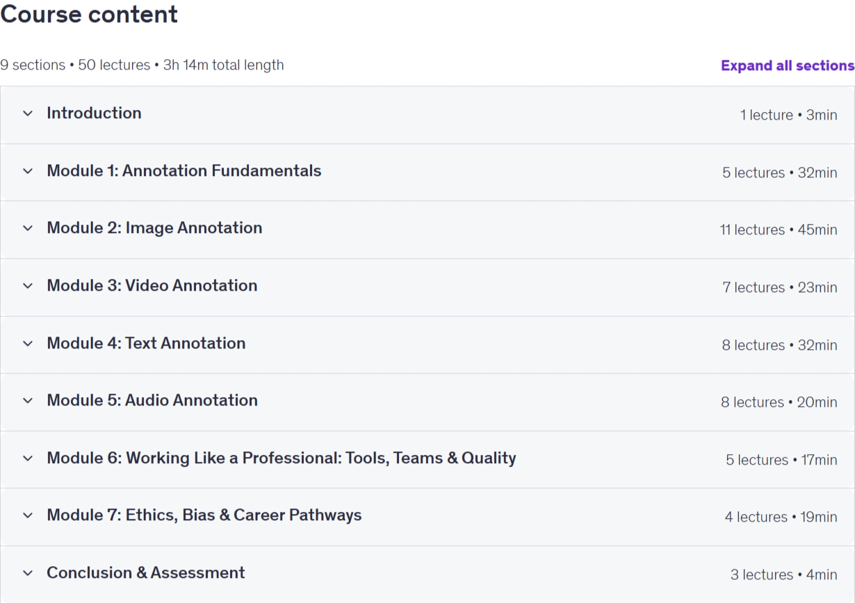 Data Annotation for AI/ML Bootcamp