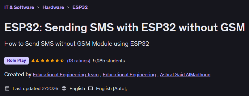 ESP32: Sending SMS with ESP32 without GSM