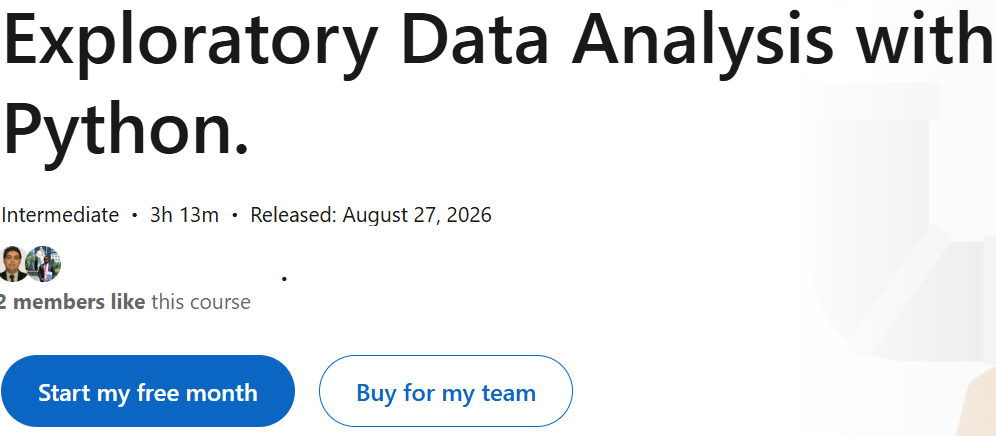 Exploratory Data Analysis with Python.