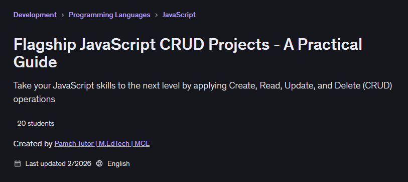 Flagship JavaScript CRUD Projects - A Practical Guide 
